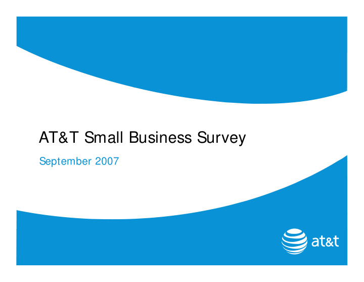 at t small business survey