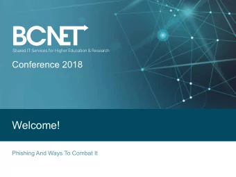 Welcome!  Phishing And Ways To Combat It  Phishing and ways to combat it  Lance Bailey  Systems