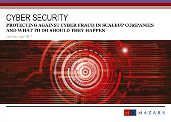CYBER SECURITY  PROTECTING AGAINST CYBER FRAUD IN SCALEUP COMPANIES  AND WHAT TO DO SHOULD THEY