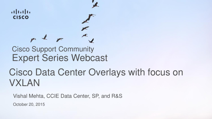 cisco data center overlays with focus on