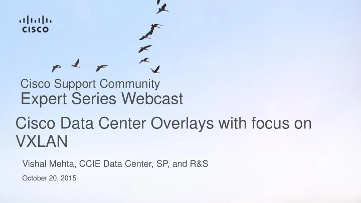 cisco data center overlays with focus on
