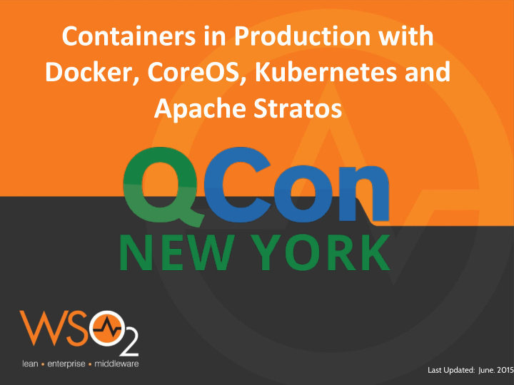 containers in production with docker coreos kubernetes