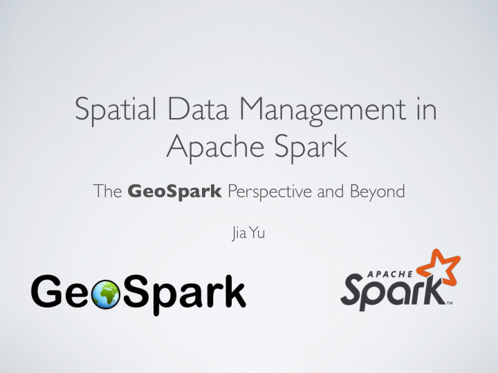 spatial data management in apache spark