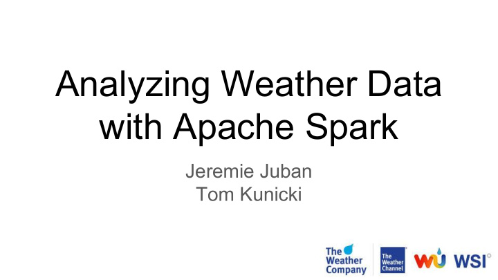 analyzing weather data with apache spark