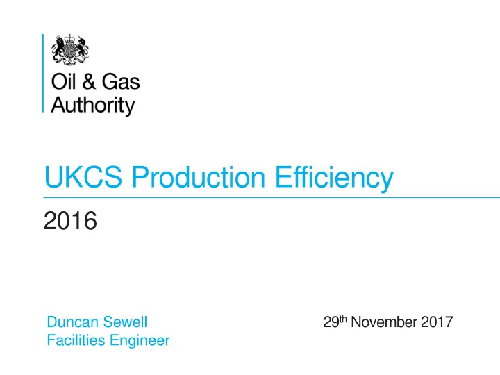 ukcs production efficiency