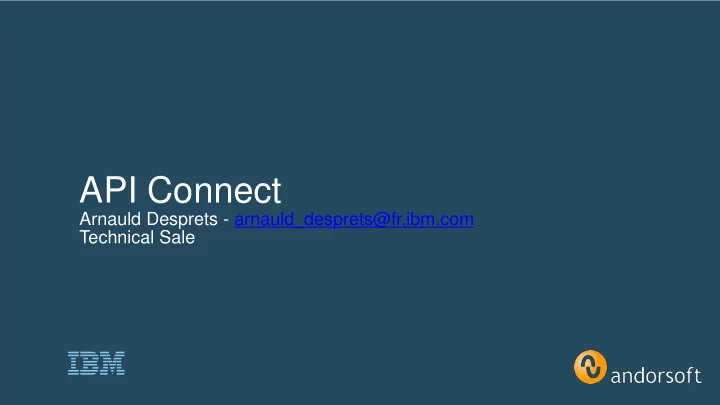api connect