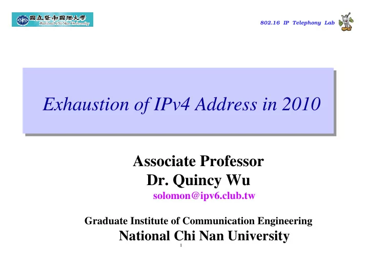 exhaustion of ipv4 address in 2010 exhaustion of ipv4