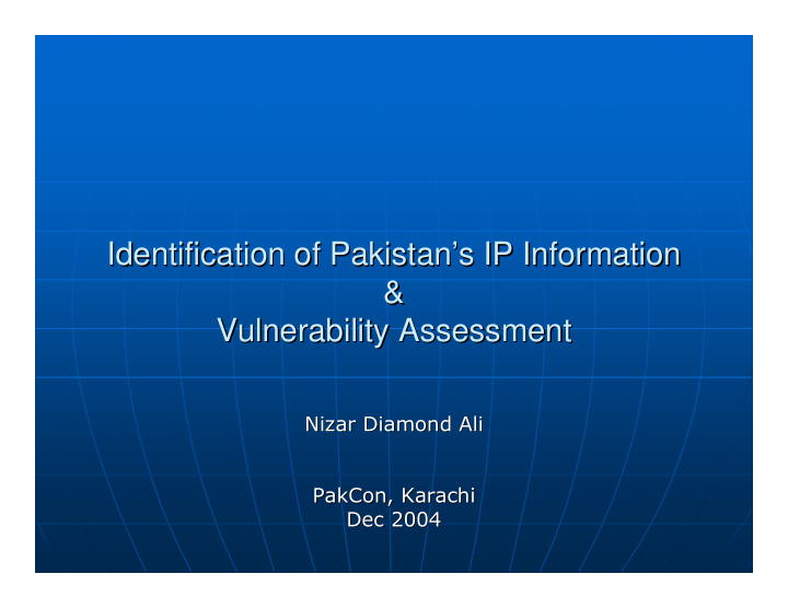 identification of pakistan s ip information s ip