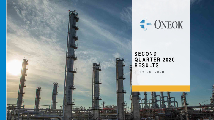 second quarter 2020 results