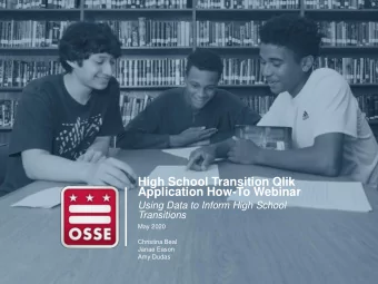 Application How-To Webinar  Using Data to Inform High School  Transitions  May 2020  Christina Beal