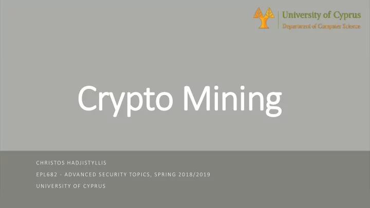 crypto mining