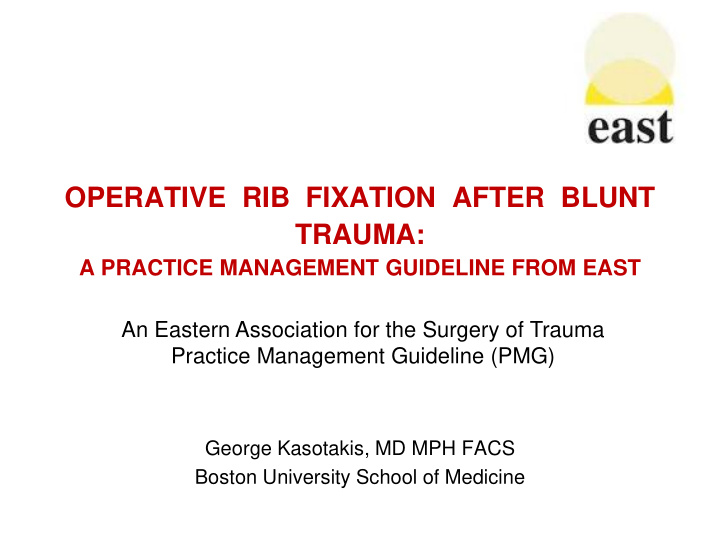 operative rib fixation after blunt