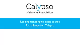 Leading ticketing to open source  A challenge for Calypso  Calypso, an Open and Secure Contactless