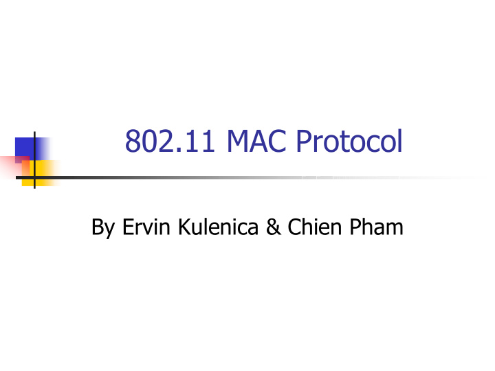 802 11 mac protocol