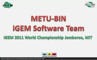 iGEM Competition 2011, World Championship Jamboree, MIT, Boston, USA  iGEM Competition 2011, World