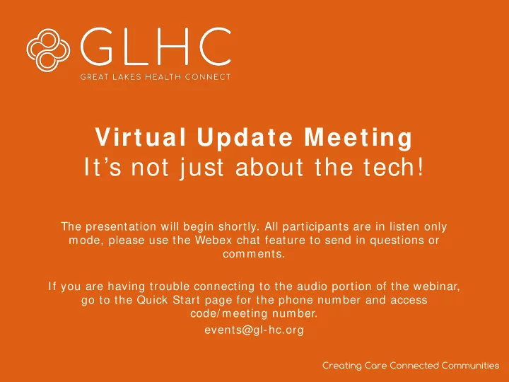 virtual update meeting it s not just about the tech