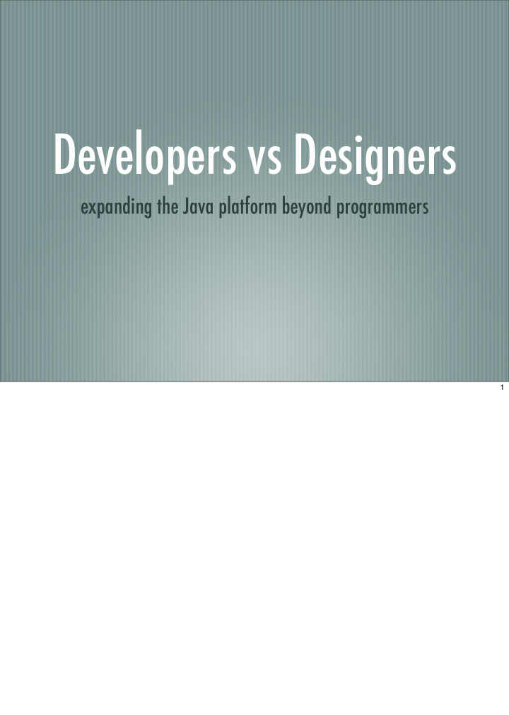 developers vs designers