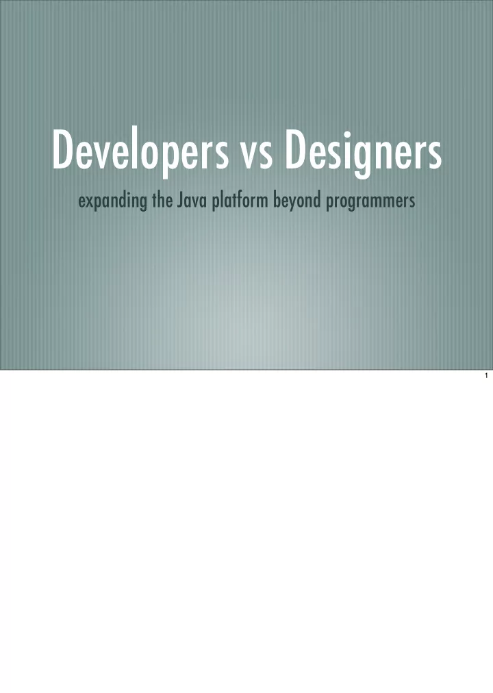 developers vs designers