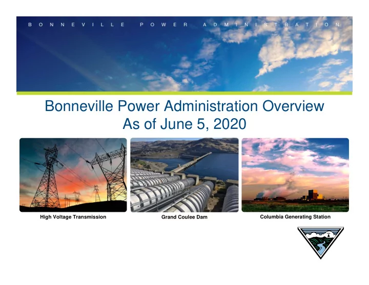 bonneville power administration overview as of june 5 2020