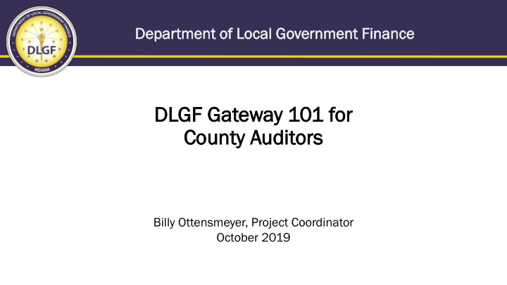 dl dlgf gf ga gateway y 101 f 1 for or cou ounty nty aud