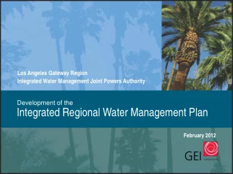 Integrated Regional Water Management Plan  February 2012  Initial Public Meeting Agenda  1.