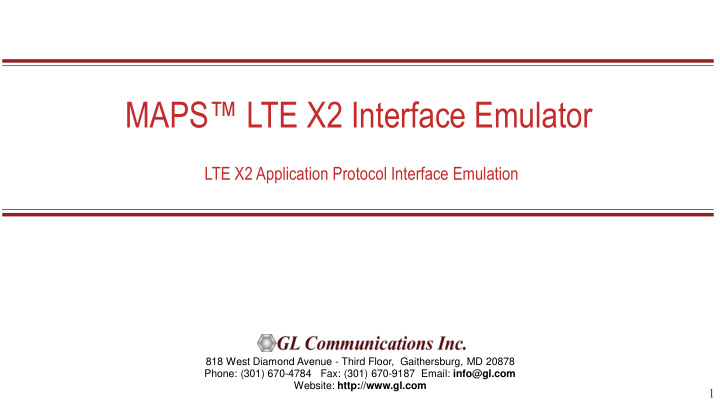 maps lte x2 interface emulator