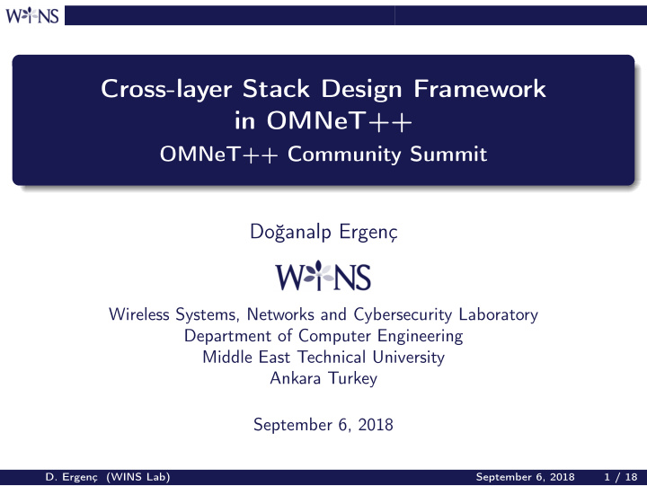 cross layer stack design framework in omnet
