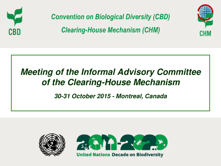 meeting of the informal advisory committee of the