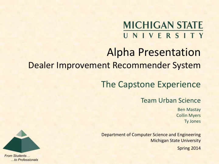 alpha presentation