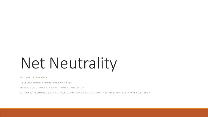 net neutrality