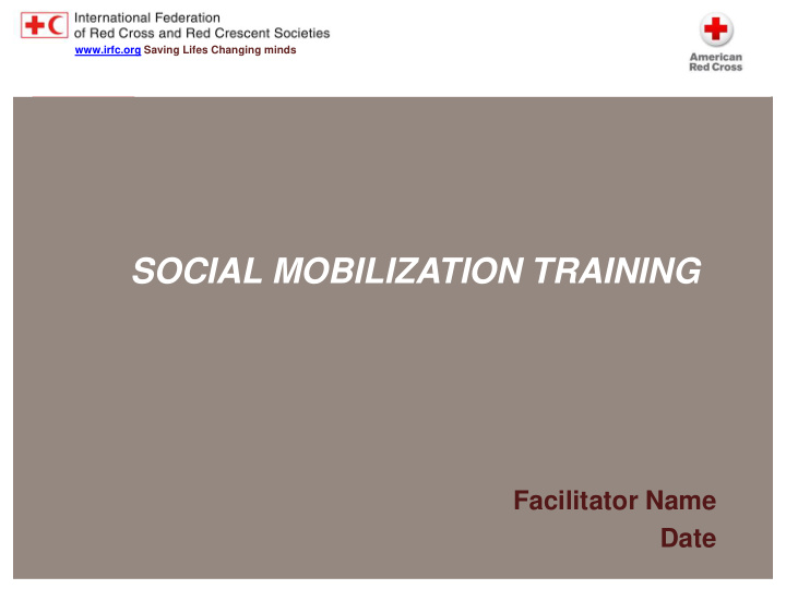 social mobilization training