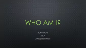 WHO AM I?  C a n d o  Inspiring  Success  WHAT DO I DO?  C a n d o  Inspiring  Success  C a n d o