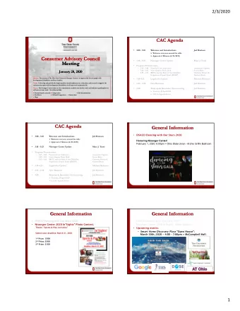 Consumer Advisory Council  Consumer Advisory Council    3:10 - 3:25  Nisonger Center Update