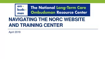 AND TRAINING CENTER  April 2019  Polls  How often do you visit the NORC website?  (Daily,