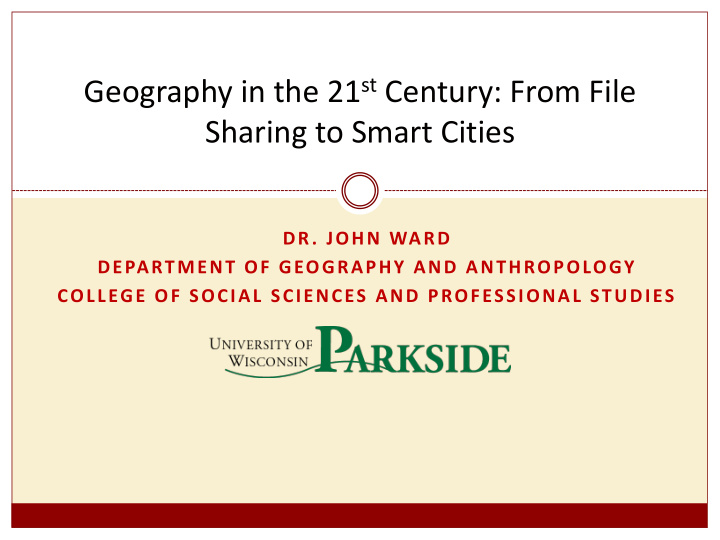geography in the 21 st century from file sharing to smart
