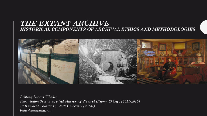 the extant archive