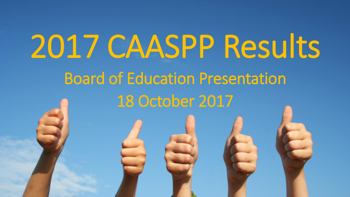 2017 caaspp results