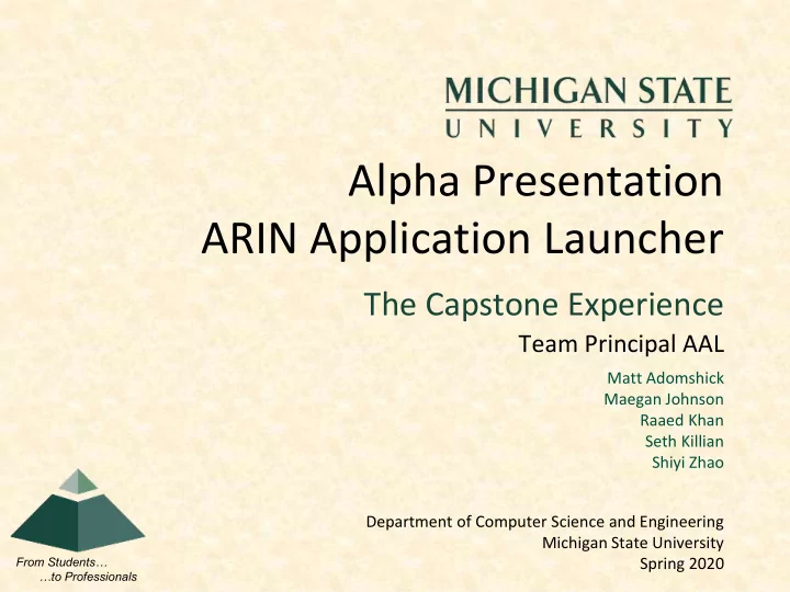 alpha presentation