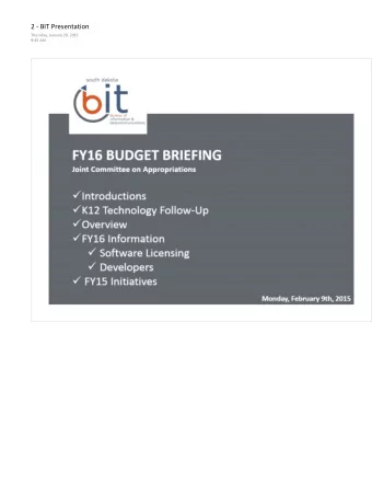 bit (h 1  ,,._,,  ~ informabon &amp;.  telecommunications south d  a kota  bit (h i ~-  FV16