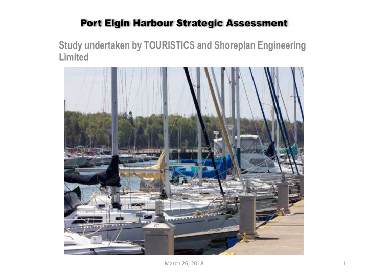 study undertaken by touristics and shoreplan engineering