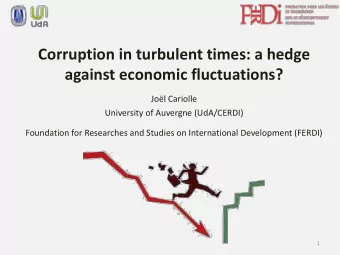 against economic fluctuations?  Jol Cariolle  University of Auvergne (UdA/CERDI)  Foundation for