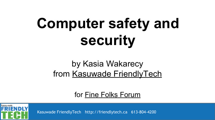 computer safety and security