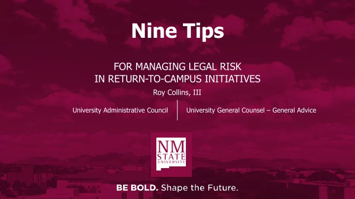 nine tips