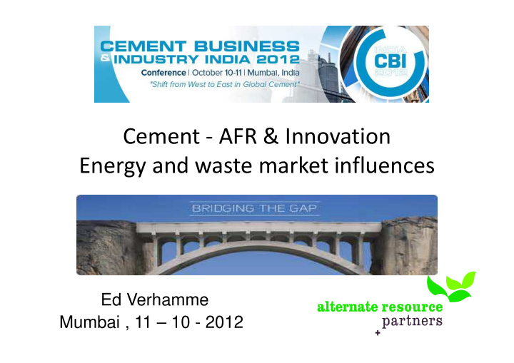 cement afr innovation energy and waste market influences