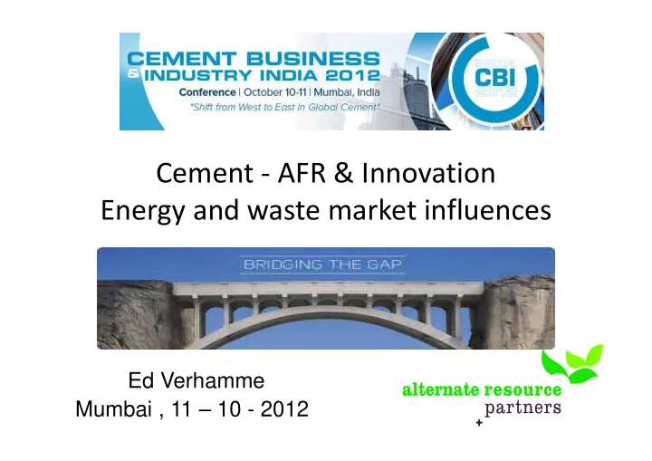 cement afr innovation energy and waste market influences