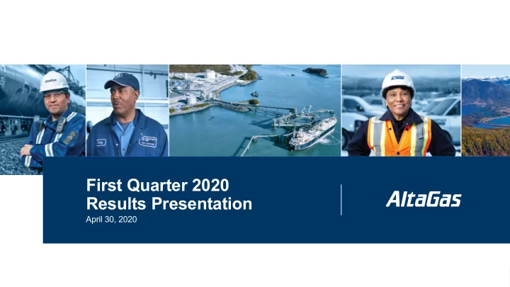 first quarter 2020 results presentation