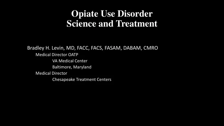 science and treatment