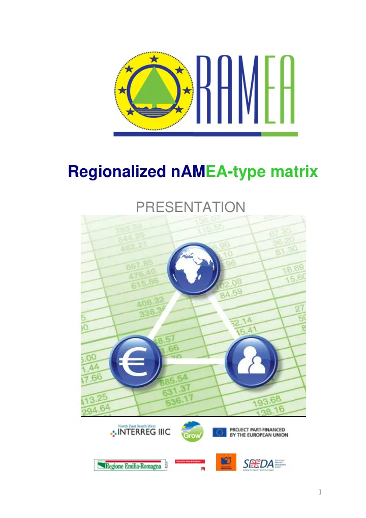 regionalized namea type matrix