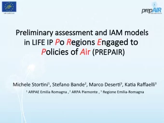 IP P o R eg  egions ns E ng  ngag  aged  ed to  in  n LIF  LIFE IP P olicies icies of A ir (PREP