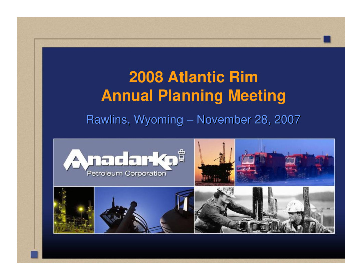 2008 atlantic rim annual planning meeting